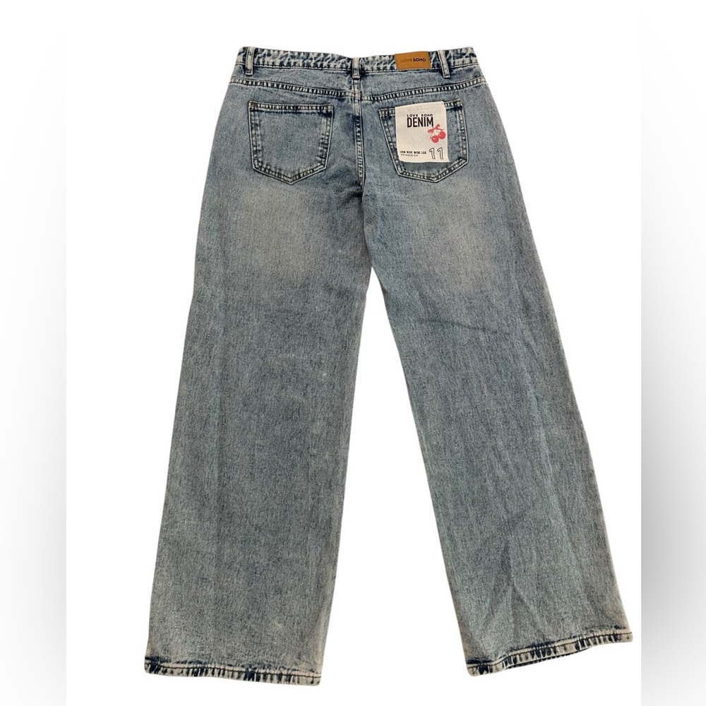Love Soho Relaxed Fit Low Rise Wide Leg Denim Size 11 NWT - Picture 3 of 17